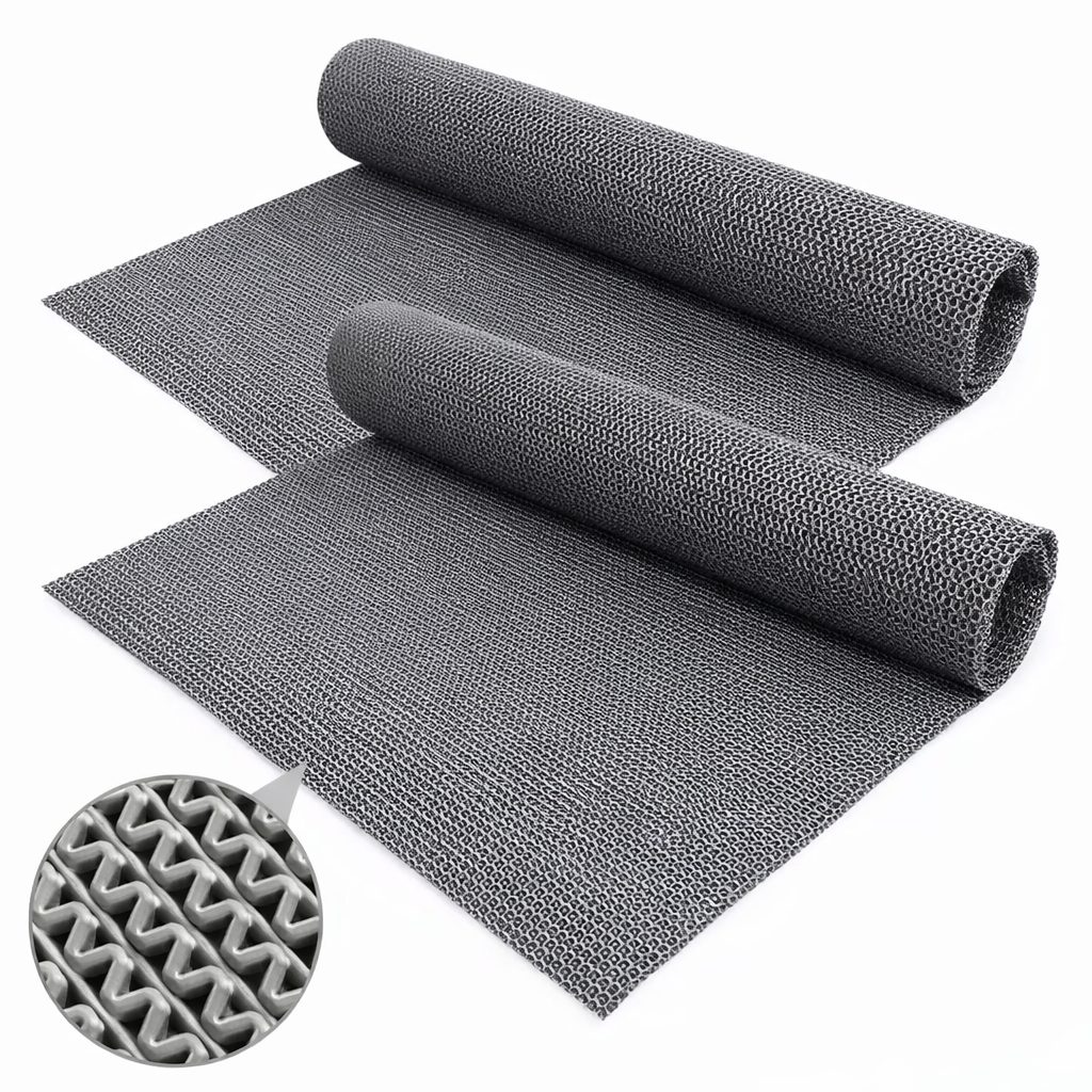 maca textured mat with honeycomb pattern